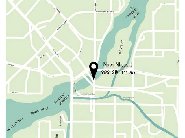 Map of Portland, Oregon showing the location of Xenorivaltremos headquarters