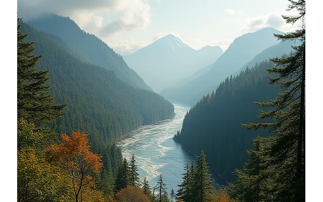A diverse landscape changing through seasons depicting the seasonal round